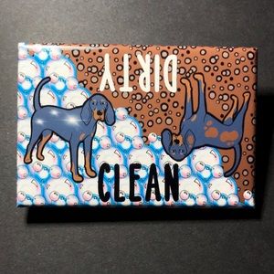 Black Tan Coonhound Dog Dishwasher Magnet Sign